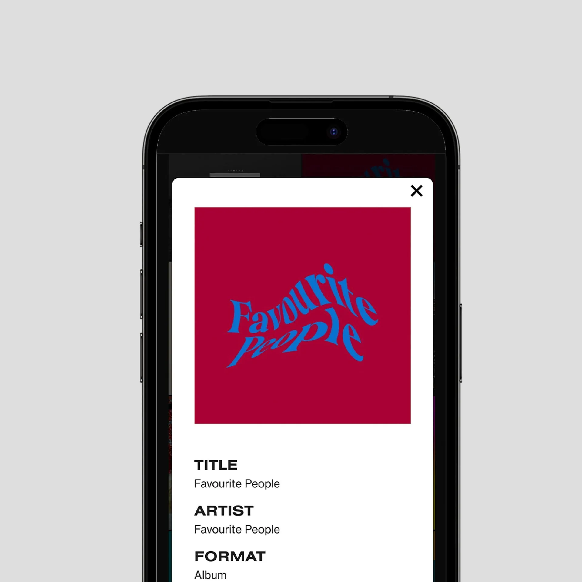 Black Acre Records website on a phone