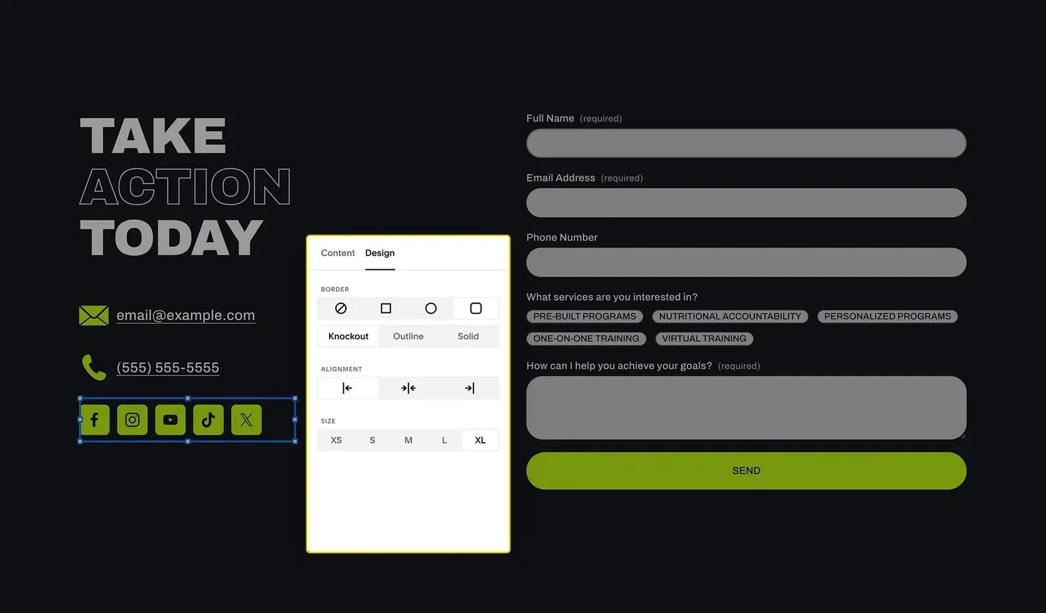 A screenshot of design and style your icons.
