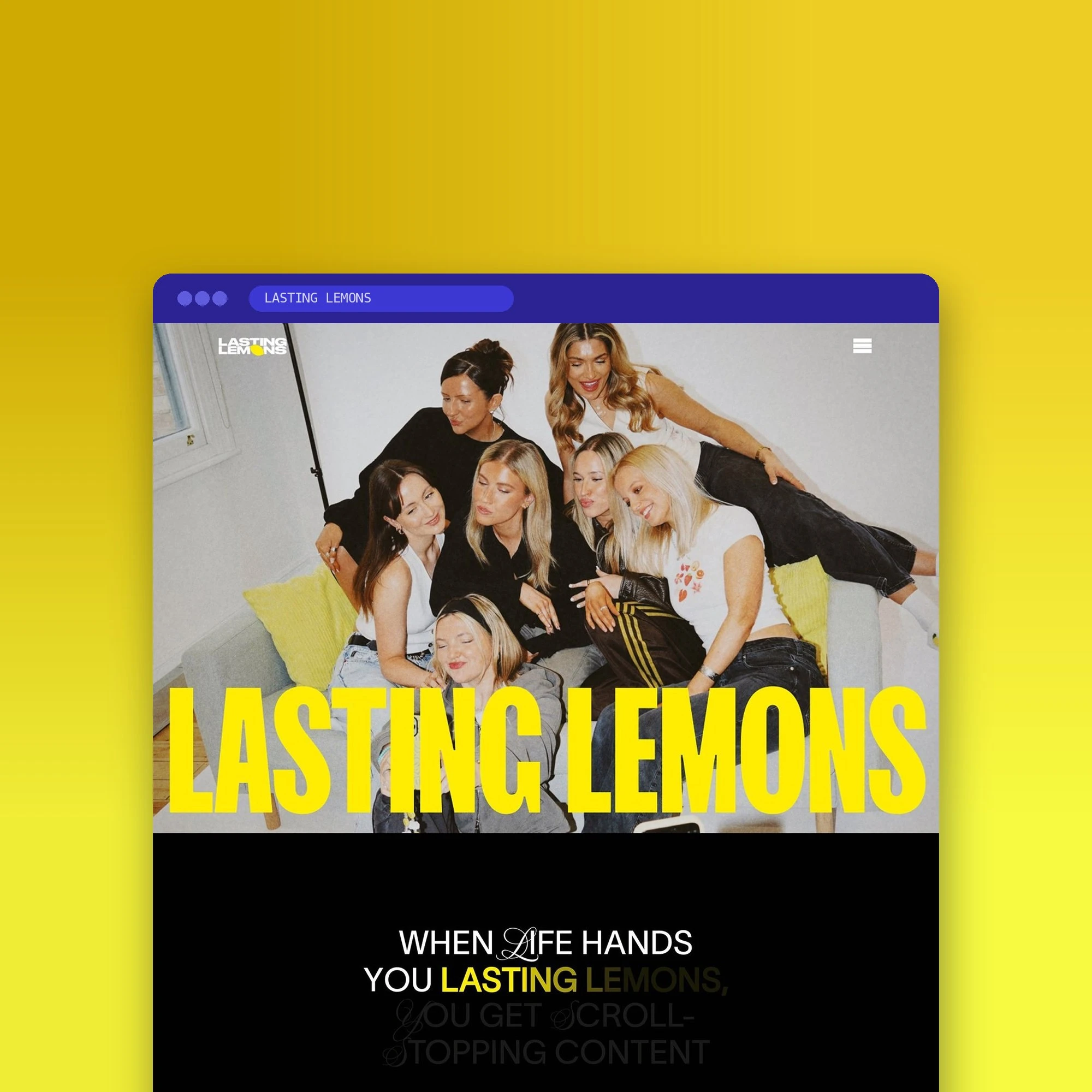 Lasting Lemons website designed by Design by Ency