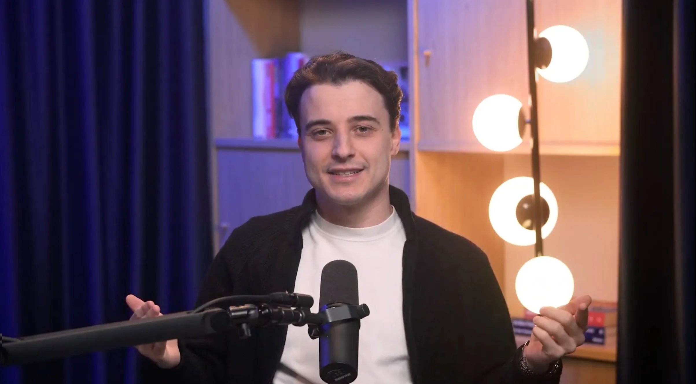 Nick Croce talking to camera in his studio