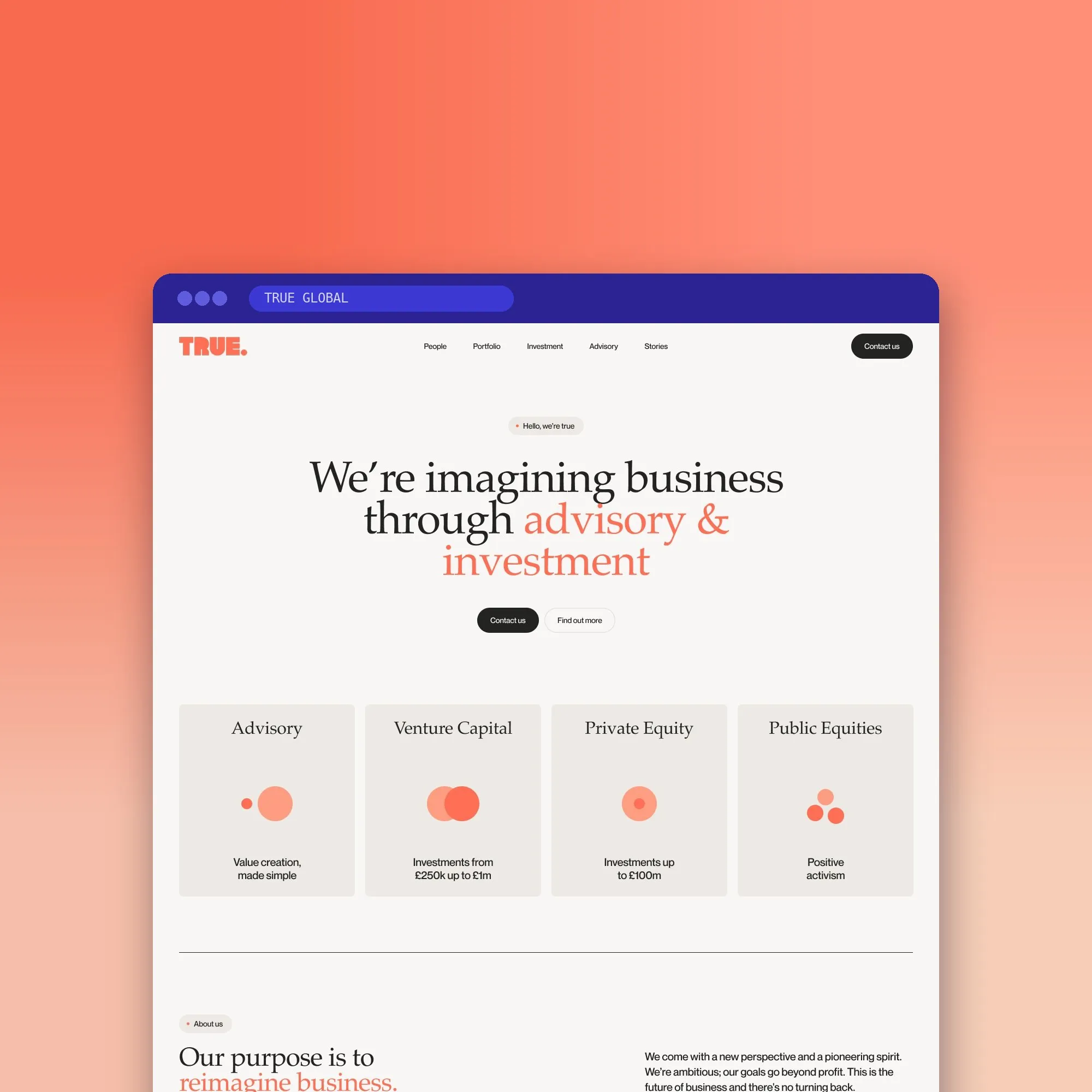True Global website designed by Design by Ency