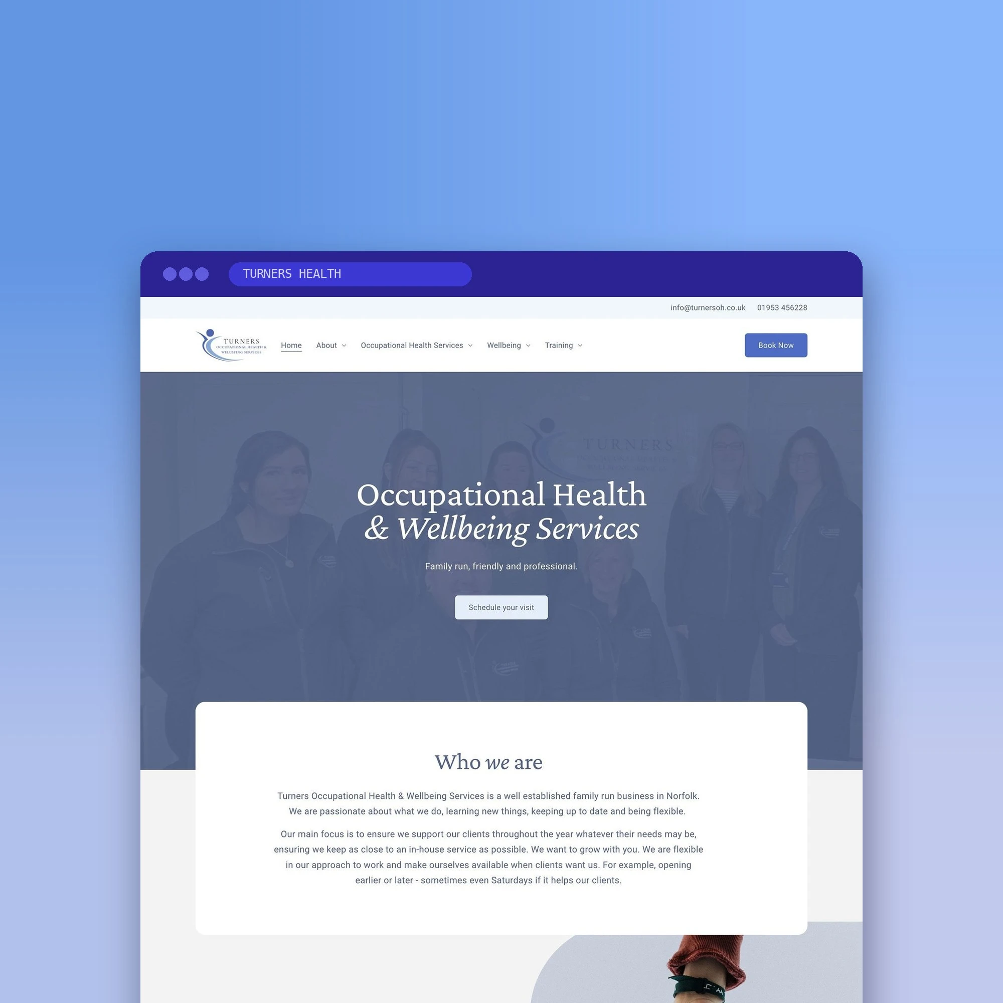 Turners Health website designed by Design by Ency